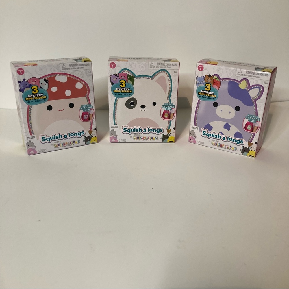 Squish-A-Longs Clip & Go 3 Mystery Pack Original Series 1 Mystery Pack (3 Boxes)
